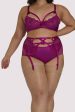 Madame X Magenta Curve Suspender Belt Sale