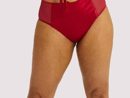 Aysha Red High Waisted Brief Online Hot Sale