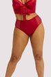 Aysha Red High Waisted Brief Online Hot Sale