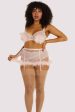 Marina Pink  Feather Suspender Belt Online Sale