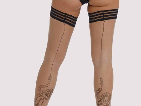 Snake Hold-up Stockings For Discount