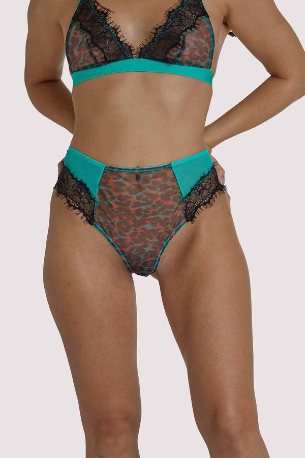 Harlow Leopard Multi High Waist Brief Online now