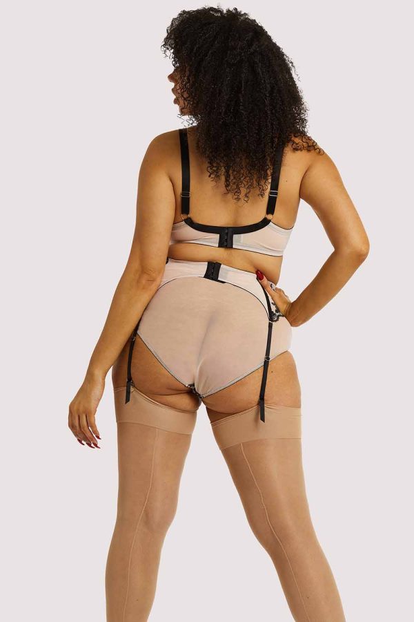 Evie Black & Peach Suspender Hot on Sale