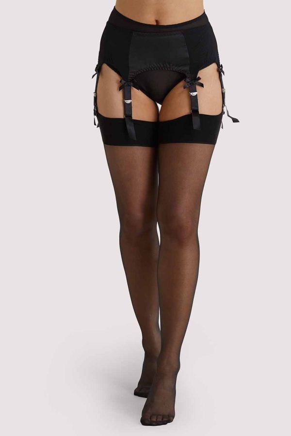 Bow Back Seamed Stockings Black US 4 - 18 Supply