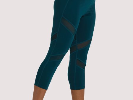 Teal Crop Legging Hot on Sale