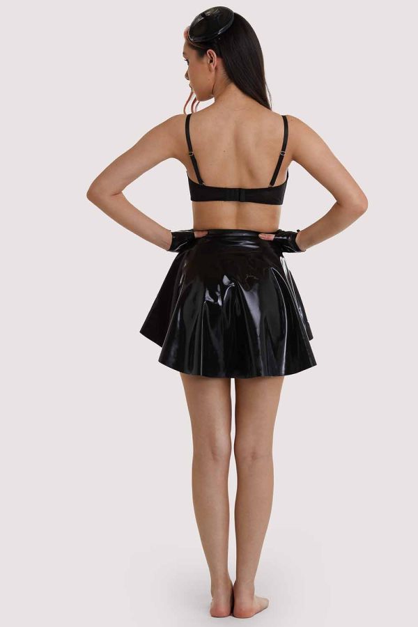 Black Latex Flippy Skirt Online Hot Sale