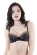 Karine Lace Overlay Bra Black Gold A-D Cups Online Sale