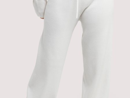 Lounge Ivory Knitted Rib Trousers Online