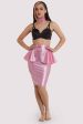 Pink Latex Peplum Ring Skirt For Discount