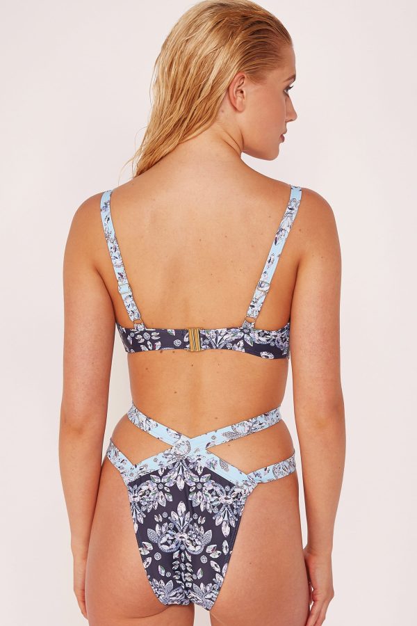 Wolf & Whistle Jewel Baroque Print Swimsuit Hot on Sale