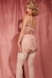 Doris Peach Embroidered Retro Suspender Belt Online