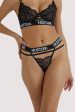 Branded Black Lace Thong Hot on Sale