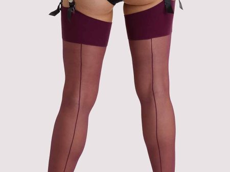 Grape Wine Seamed Stockings Discount