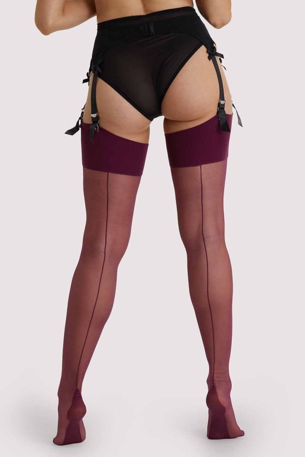 Grape Wine Seamed Stockings Discount