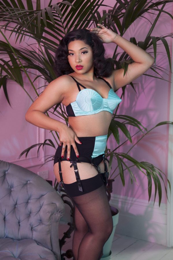 Mint Retro Futuristic Bullet Bra Fashion