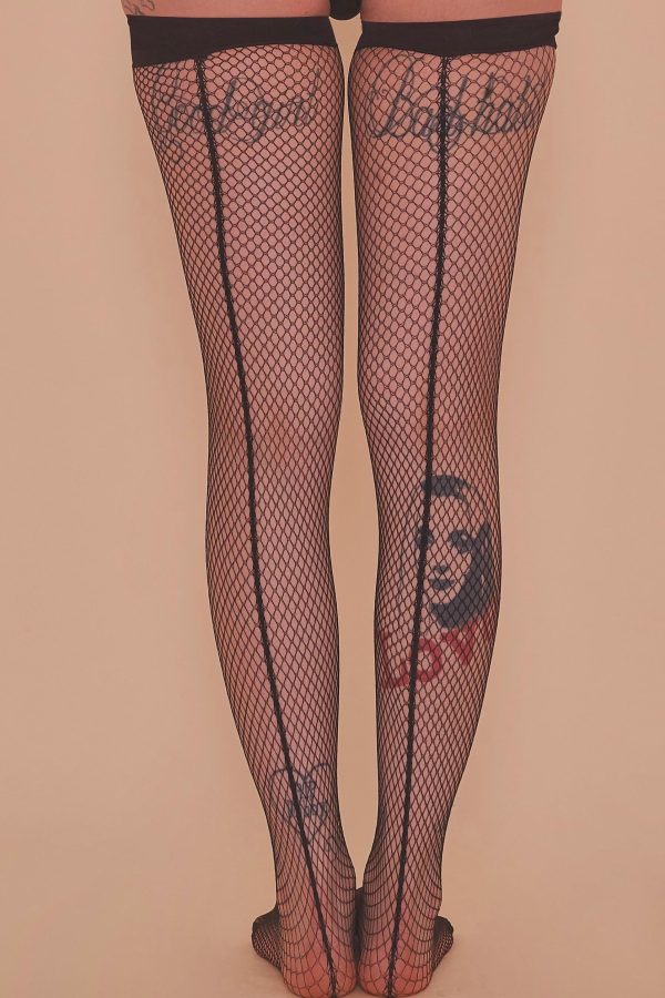 Fishnet Seamed Stockings Black US 4 - 18 Online now