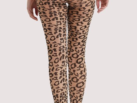 Leopard Knit Tights Light Nude Black US 4 - 18 Online now