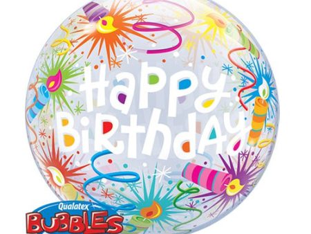 22 inch BUBBLE - BIRTHDAY LIT CANDLES on Sale