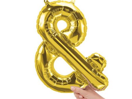 16 inch AMPERSAND - GOLD (AIR-FILL ONLY) Online now