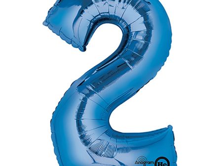 34 inch NUMBER 2 - ANAGRAM - BLUE For Sale