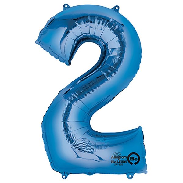 34 inch NUMBER 2 - ANAGRAM - BLUE For Sale