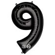 34 inch NUMBER 9 - ANAGRAM - BLACK For Cheap