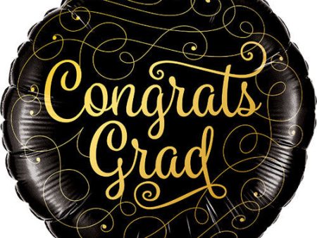 18 inch CONGRATS GRAD GOLD DOODLES Online