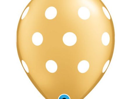 11 inch BIG POLKA DOTS - GOLD Discount