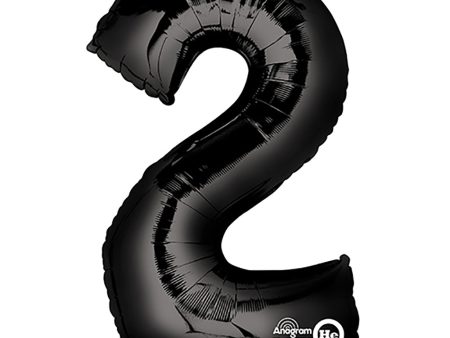 34 inch NUMBER 2 - ANAGRAM - BLACK Hot on Sale