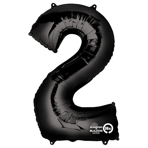 34 inch NUMBER 2 - ANAGRAM - BLACK Hot on Sale