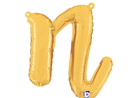 14 inch SCRIPT LETTER N - GOLD (AIR-FILL ONLY) Supply