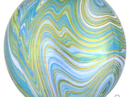 16 inch BLUE GREEN MARBLEZ ORBZ Online Hot Sale