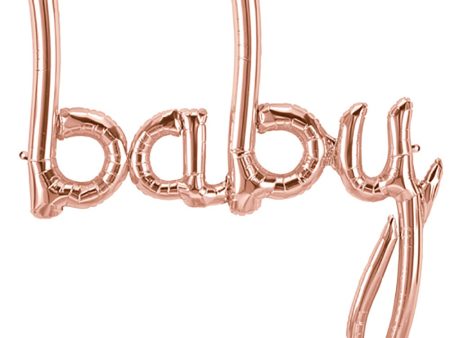 46 inch BABY SCRIPT - ROSE GOLD (AIR-FILL ONLY) Online Sale