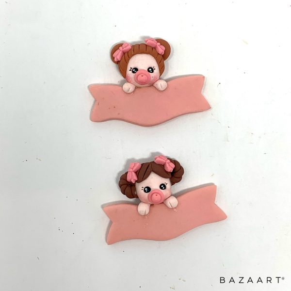 Handmade Clay Doll - Baby name tag Fashion