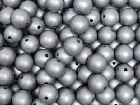 12 mm Acrylic Beads - Matte Gray Online