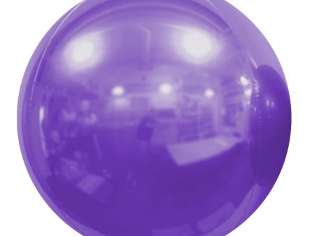 10 inch MIRROR BALLOON - PURPLE LILAC on Sale