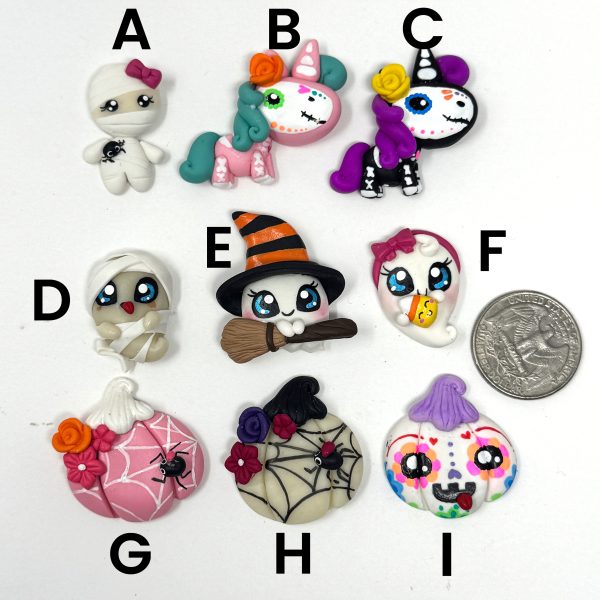 Ella Clay Doll - Halloween Ghost, Unicorn, Pumpkin on Sale