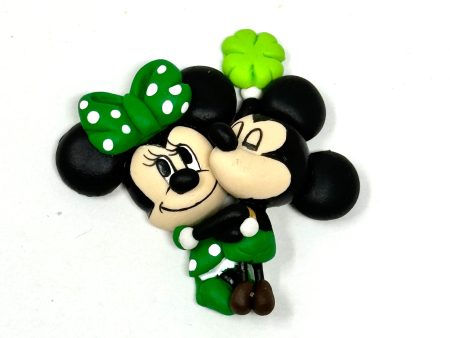 Ella Clay Doll - St Patrick Mickey and Minnie Fashion