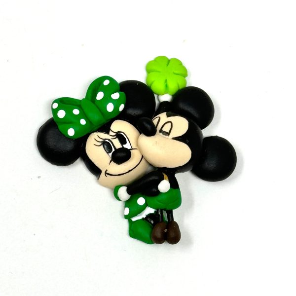 Ella Clay Doll - St Patrick Mickey and Minnie Fashion