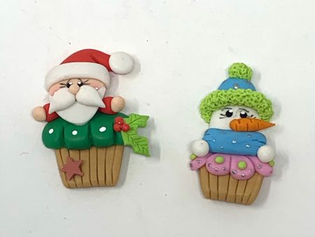 Handmade Clay Doll - Christmas cupcake Online Sale