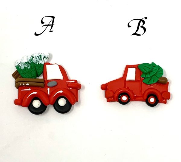 Handmade Clay Doll - Christmas truck on Sale