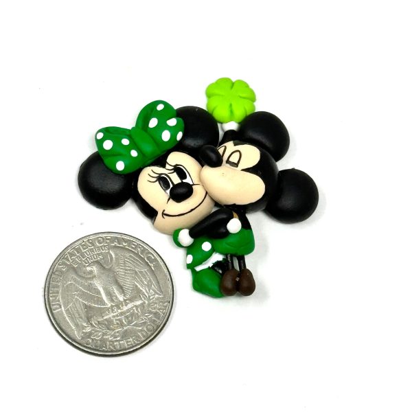 Ella Clay Doll - St Patrick Mickey and Minnie Fashion