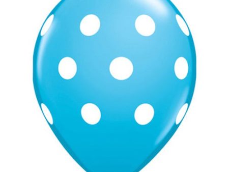 11 inch BIG POLKA DOTS - PALE BLUE For Sale