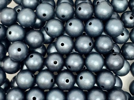 12 mm Acrylic Beads - Matte Onyx Online now