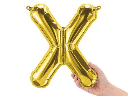 16 inch LETTER X - NORTHSTAR - GOLD (AIR-FILL ONLY) For Discount