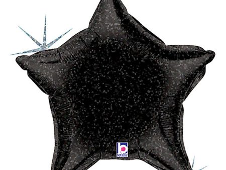 21 inch BLACK HOLOGRAPHIC STAR For Discount