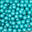 12 mm Acrylic Beads - Matte Turquoise Hot on Sale