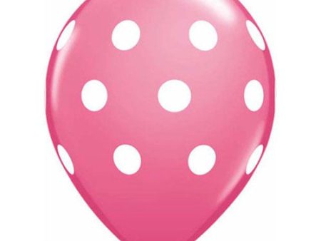 11 inch BIG POLKA DOTS - ROSE Supply