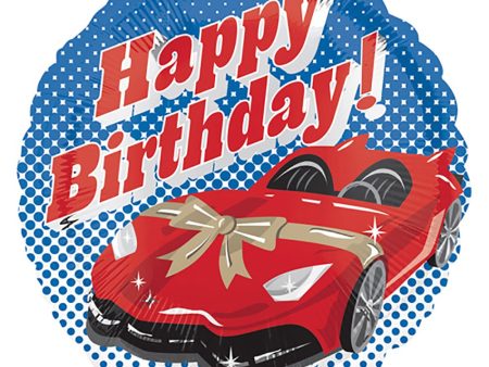 18 inch HAPPY BIRTHDAY SPORTS CAR on Sale