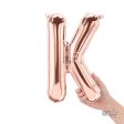 16 inch LETTER K - NORTHSTAR - ROSE GOLD (AIR-FILL ONLY) For Cheap